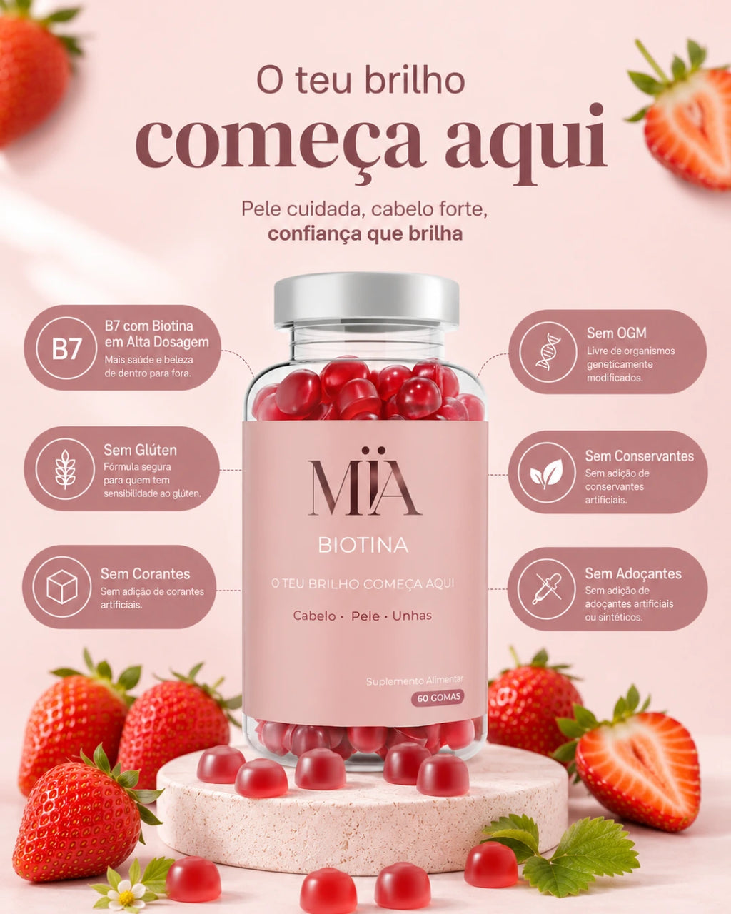Gomas Biotina o teu brilho começa aqui